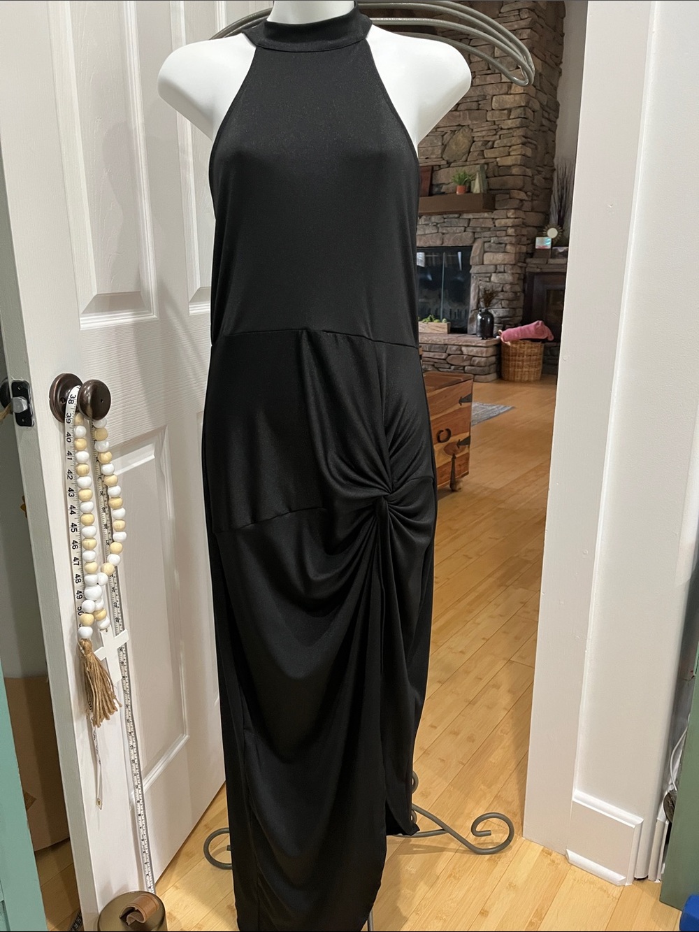 NWT SHEIN Bae A-line Black Backless Dress, Size Large